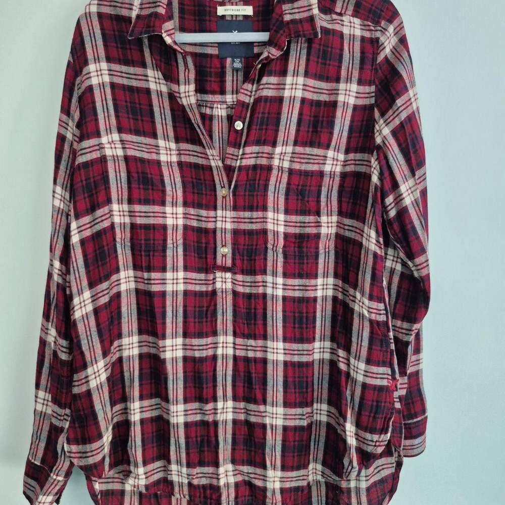 American Eagle Boyfriend Plaid Shirt – Oversized / Grunge – Size XL